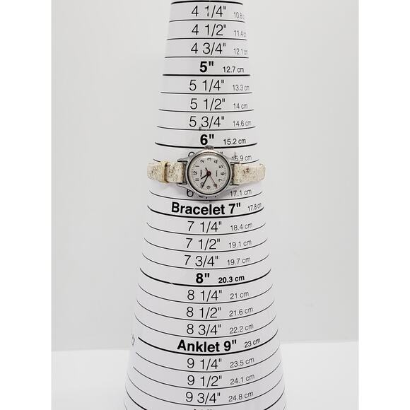 Timex women\'s watch. White face with matching white band main image 9